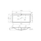 Раковина мраморная Aquaton Айрис M, 100 см, цвет белый - фото 14492467