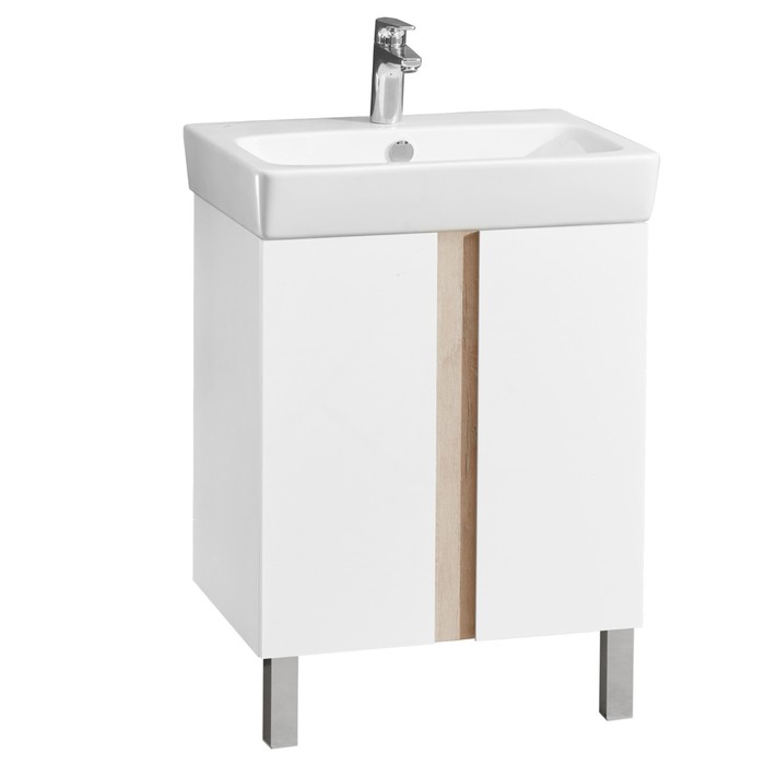 Тумба Aquaton Кантри под раковину Neo 60, цвет белый, дуб верона