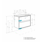 Тумба Aquaton Либерти под раковину Элина 100, 2 ящика, цвет дуб эльвезия - Фото 2