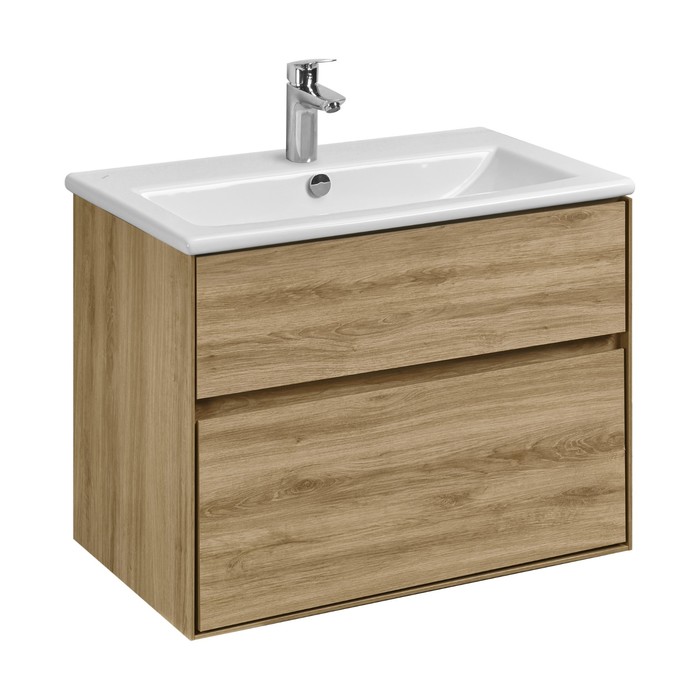 Тумба Aquaton Либерти под раковину Элина 75, 2 ящика, цвет, дуб эльвезия