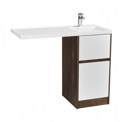 Тумба Aquaton «Лондри», под раковину «Лондри 105», без фасада, 420×496×860 мм, цвет дуб кантри