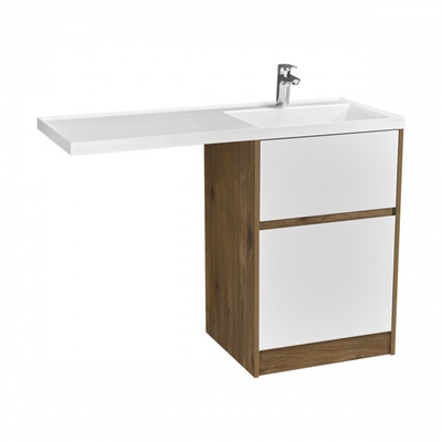 Тумба Aquaton «Лондри», под раковину «Лондри 120», без фасада, 570×496×860 мм, цвет дуб рустикальный