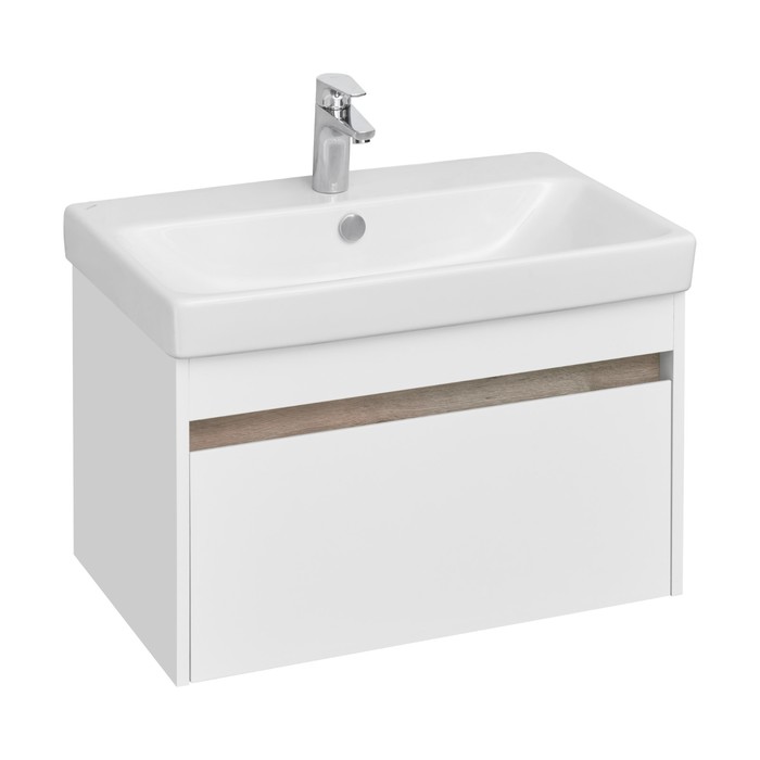 Тумба Aquaton Марти под раковину Адриана 70, цвет белый, дуб эндгрейн