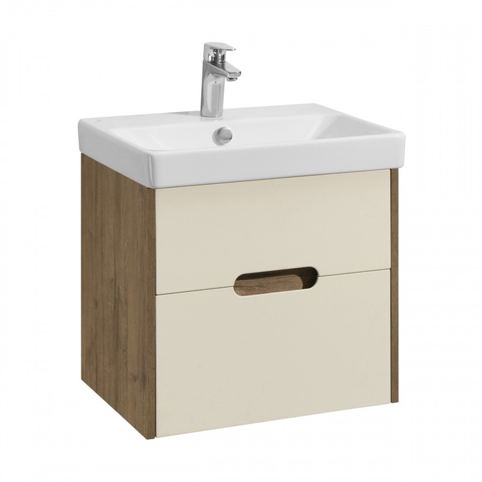Тумба подвесная Aquaton «Оливия», под раковину ««Адриана 55», 532×427×497 мм, цвет бежевый/дуб велл - Фото 1