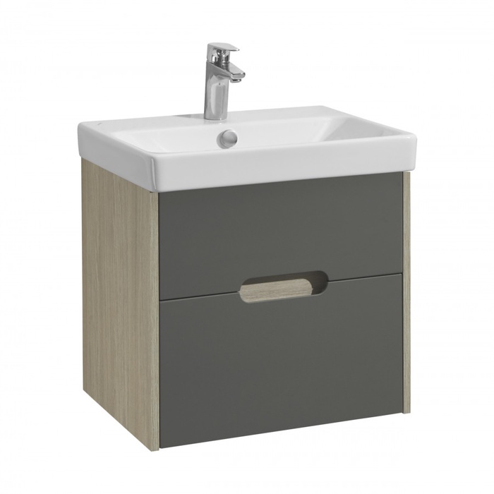 Тумба подвесная Aquaton «Оливия», под раковину ««Адриана 55», 532×427×497 мм, цвет грей/дуб ойстер - Фото 1