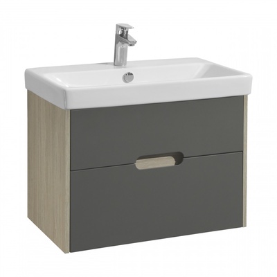 Тумба подвесная Aquaton «Оливия», под раковину ««Адриана 70», 682×427×497 мм, цвет грей/дуб ойстер