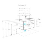 Тумба подвесная Aquaton «Оливия», под раковину ««Адриана 90», 882×427×497 мм, цвет бежевый/дуб велл - Фото 9