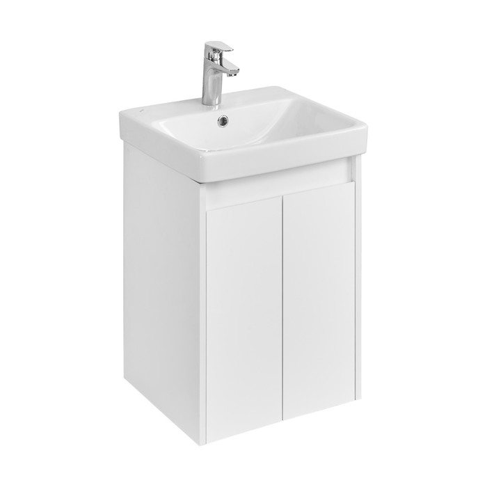 Тумба Aquaton Сканди Doors под раковину Адриана 45, цвет белый глянец, белый матовый