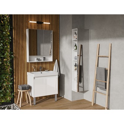 Тумба Aquaton Сканди Doors под раковину Адриана 70, цвет белый глянец, белый матовый