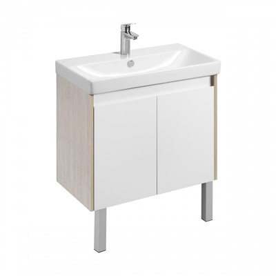 Тумба Aquaton «Сканди» Doors, под раковину «Адриана 80», 768×427×591 мм, цвет белый/дуб верона