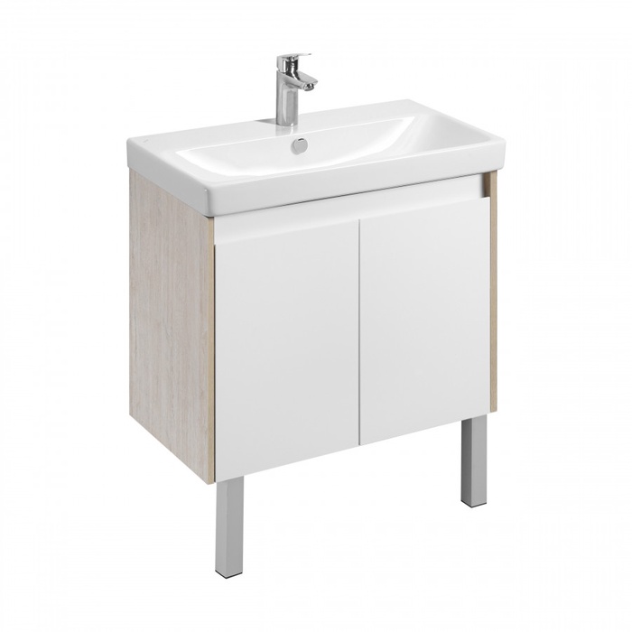 Тумба Aquaton «Сканди» Doors, под раковину «Адриана 80», 768×427×591 мм, цвет белый/дуб верона - Фото 1