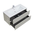 Тумба Aquaton Сохо под раковину Элина 100, цвет cлэйт, галька серая - Фото 2