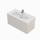 Тумба Aquaton Сохо под раковину Элина 100, цвет cлэйт, галька серая - Фото 5