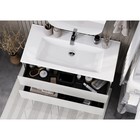 Тумба Aquaton Сохо под раковину Элина 100, цвет cлэйт, галька серая - Фото 7