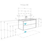 Тумба Aquaton Сохо под раковину Элина 100, цвет cлэйт, галька серая - Фото 9