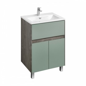 Тумба Aquaton Форест под раковину Элина 60, цвет дуб рошелье/сумеречный голубой