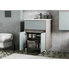 Тумба Aquaton Форест под раковину Элина 60, цвет дуб рошелье/сумеречный голубой - Фото 6