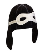 Шапка для бани и сауны «Шлем пилота», полиэфир 70%, шерсть 30%, тёмная, «Добропаровъ» - Фото 1