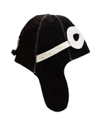 Шапка для бани и сауны «Шлем пилота», полиэфир 70%, шерсть 30%, тёмная, «Добропаровъ» - Фото 3