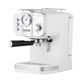 Кофемашина MAUNFELD MF-735WH PRO, рожковая, 1100 Вт, 1.25 л, белая