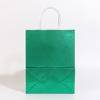 Пакет подарочный бумажный с глиттером лазурный, 21×11×27 см - Фото 3