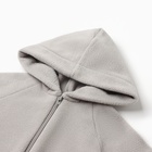 Толстовка флисовая детская MINAKU: Fleece Soft, серая, рост 110 см - Фото 2