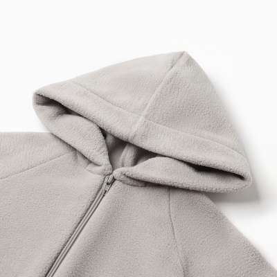 Толстовка для девочки флисовая MINAKU: Fleece Soft, серая, рост 104-110 см