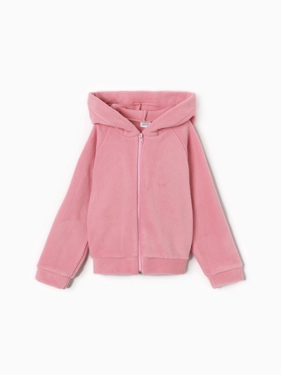 Толстовка для девочки флисовая MINAKU: Fleece Soft, розовая, рост 98-104 см