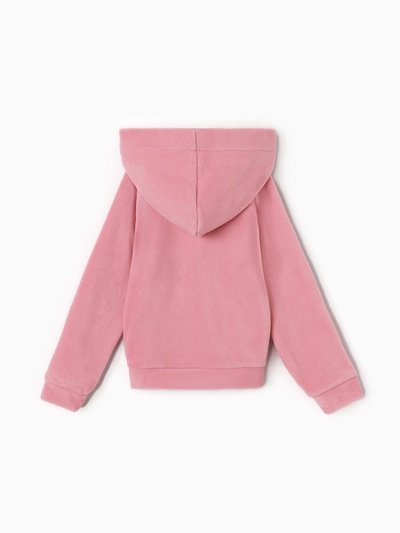 Толстовка для девочки флисовая MINAKU: Fleece Soft, розовая, рост 98-104 см