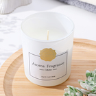 Свеча ароматическая в стакане "Aroma candle", 7х8 см, английская груша и фрезия - Фото 2