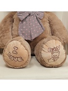 Мягкая игрушка «Мишка», с бантом в горошек, 80 см - Фото 4