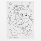 Аппликация стразами на новый год для детей «Щенок с подарками», А6, набор для творчества - Фото 3