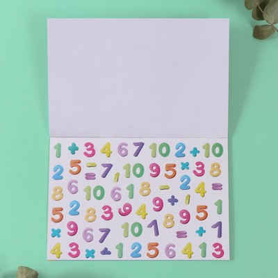 Наклейки в книжке «Посчитай-ка», 3 фона, 20.7×14.2 см