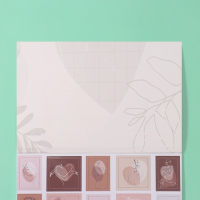 Наклейки в книжке «Одна линия», 3 фона, 20.7×14.2 см