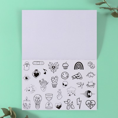 Наклейки в книжке «Одна линия», 3 фона, 20.7×14.2 см