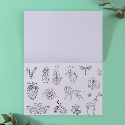 Наклейки в книжке «Одна линия», 3 фона, 20.7×14.2 см