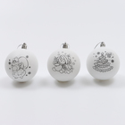 Ёлочные шары под раскраску на новый год «Чудесный подарок»», d=7 см, набор для творчества - Фото 8