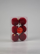 Ёлочные игрушки «Бьорн», шары новогодние, d=6 см, набор 6 шт., сетка, красный - Фото 4