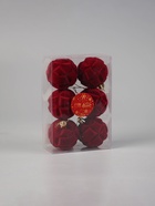 Ёлочные игрушки «Бьорн», шары новогодние, набор 6 шт., d=6 см, красный - Фото 4