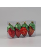 Ёлочные игрушки 4 шт. «Кукуруза колор» 10×4 см, красный - Фото 3