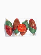 Ёлочные игрушки 4 шт. «Кукуруза колор» 10×4 см, красный - фото 6866149