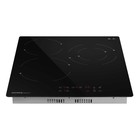 Варочная поверхность HOMSair HVC43DBK, электрическая, 4800 Вт, 3 конфорки, сенсор, чёрная 10745421