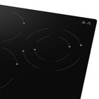 Варочная поверхность HOMSair HVC43DBK, электрическая, 4800 Вт, 3 конфорки, сенсор, чёрная 10745421