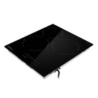 Варочная поверхность HOMSair HVС43BK, электрическая, 4800 Вт, 3 конфорки, сенсор, чёрная 10745422