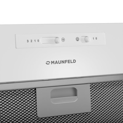 Вытяжка MAUNFELD Crosby Light 5028, встраиваемая, 121 Вт, 850 м3/ч, 3 скорости, 49.8 см, белая