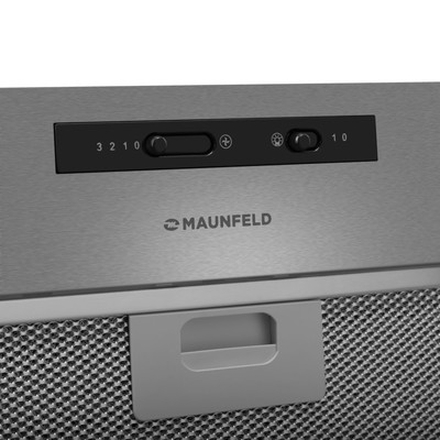 Вытяжка MAUNFELD Crosby Light 5028, встраиваемая, 121 Вт, 850 м3/ч, 3 скорости, 49.8 см, серая