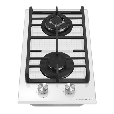 Варочная поверхность MAUNFELD EGHG.32.73CW/G, газовая, 2 конфорки, белая