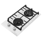 Варочная поверхность MAUNFELD EGHG.32.73CW/G, газовая, 2 конфорки, белая - фото 51900179