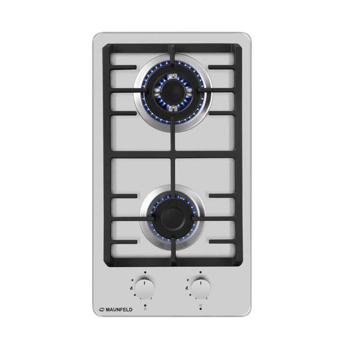 Варочная поверхность MAUNFELD EGHS.32.73CS/G, газовая, 2 конфорки, серая - Фото 1