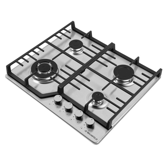 Варочная поверхность MAUNFELD EGHS.64.73CS/G, газовая, 4 конфорки, серая - фото 51924880